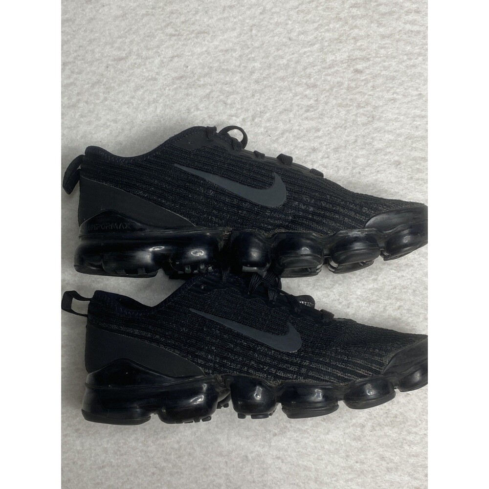 Nike Air Vapormax Flyknit 3 Triple Black Shoes Size 5.5Y Youth Fit Women Size 7